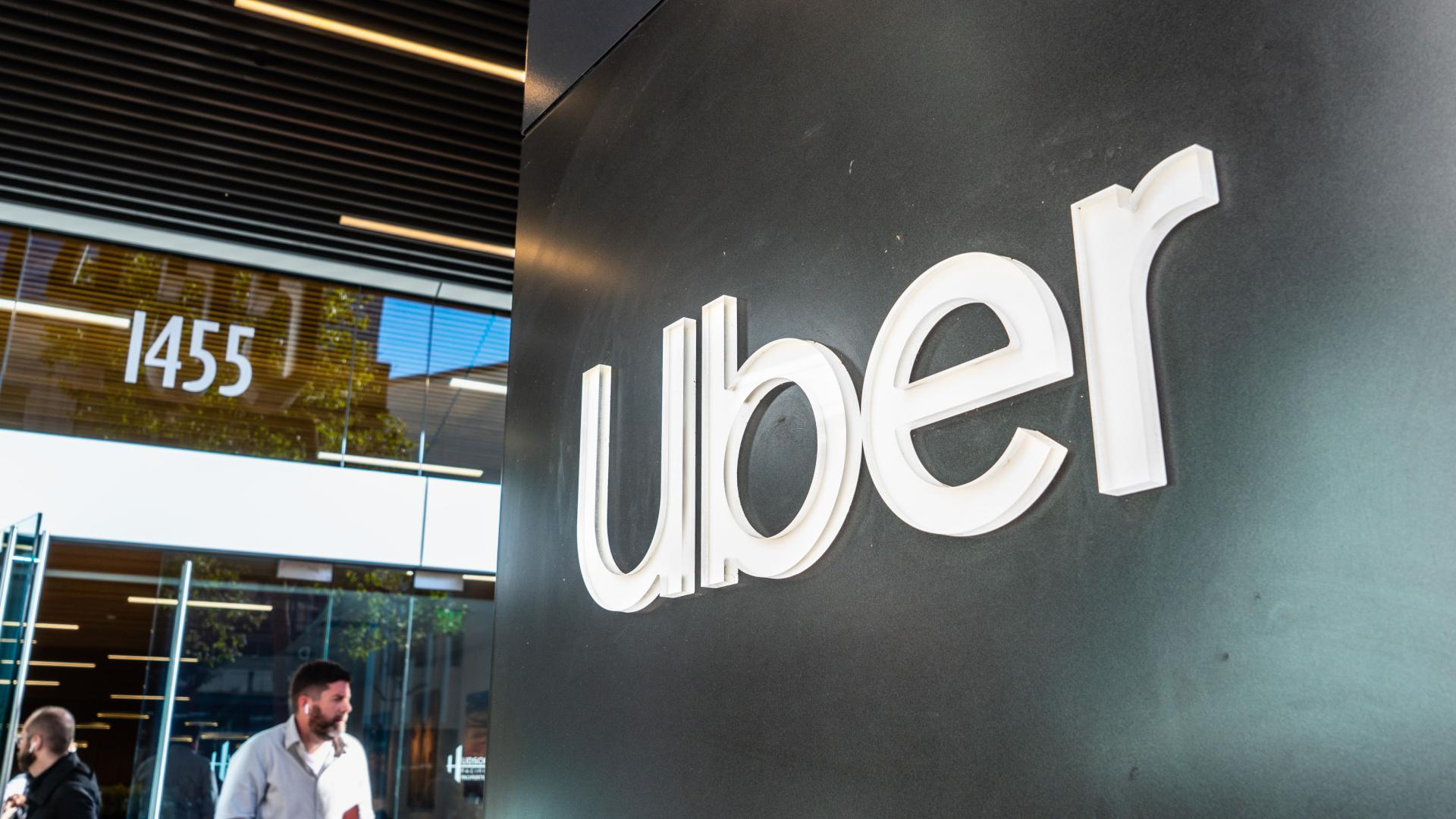 Uber headquarters entrance at 1455 Market Street